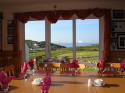 Dining room overlooking Dooey beach - B and B accommodation, Downings, County Donegal, Ireland